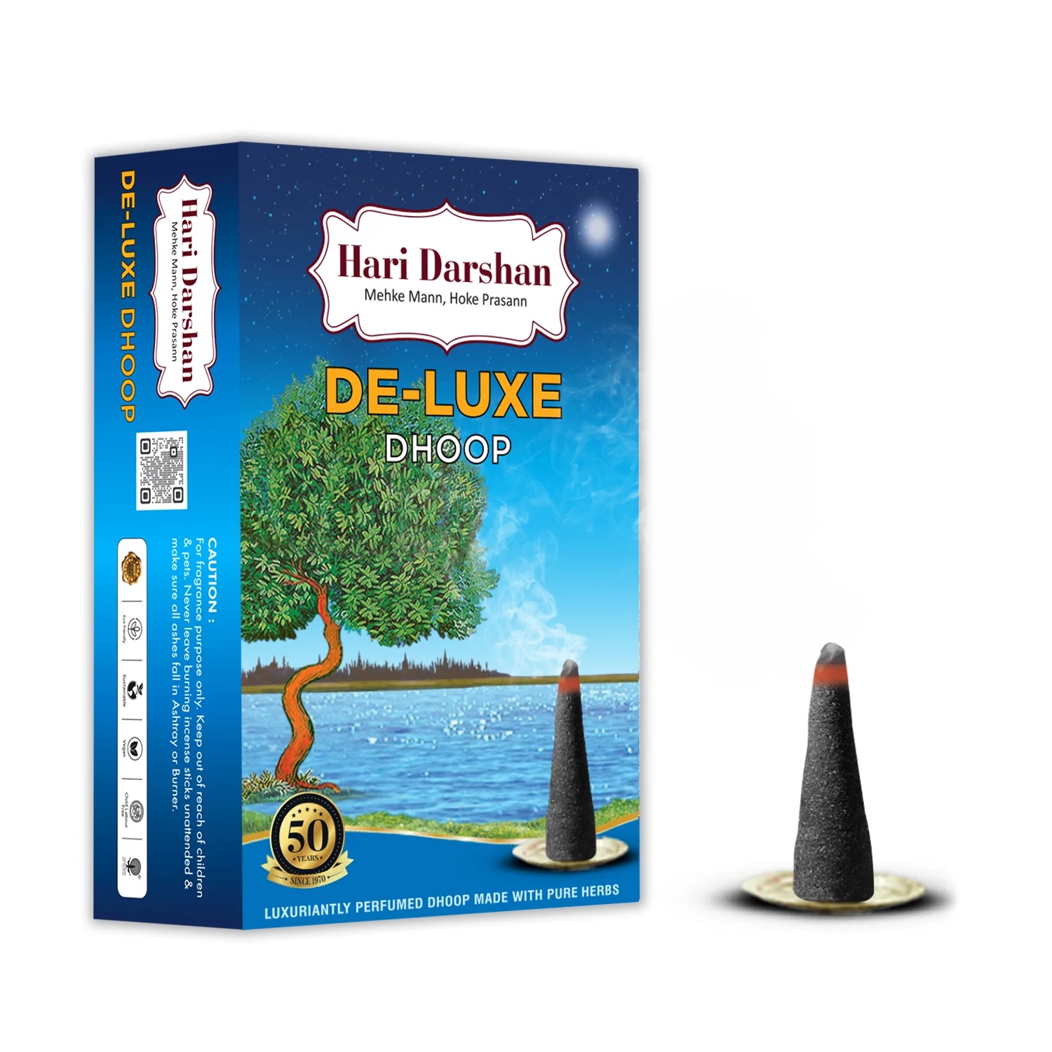 Hari Darshan Deluxe Dhoop - Non-Toxic Herbal Wet Dhoop Batti (10 Sticks in Each Pack) - Pooja Needs | Buy online on ZillyBuy
