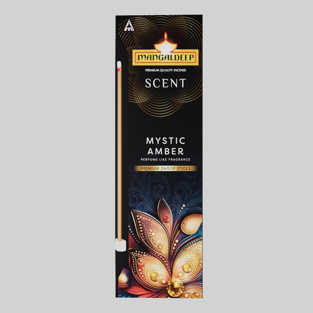 MANGALDEEP SCENT MYSTIC AMBER PREMIUM DHOOP STICKS CRYSTAL WATER, Bouquet 24 Sticks - Pooja Needs | Buy online on ZillyBuy