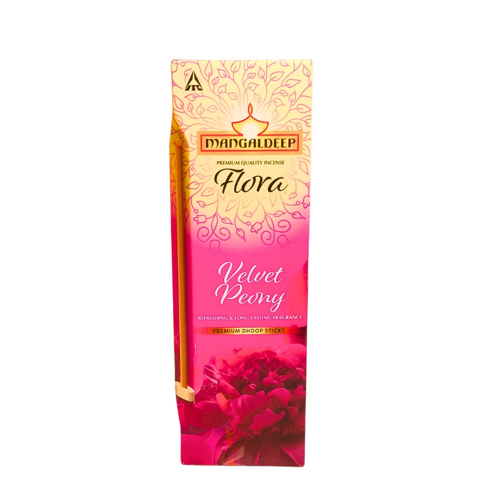 Mangaldeep Flora Velvet Peony Premium Dhoop Sticks 24 Sticks - Pooja Needs | Buy online on ZillyBuy