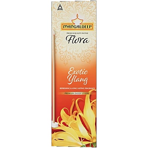 Mangaldeep Flora Dry Dhoop Sticks - Exotic Ylang, 24 pcs - Pooja Needs | Buy online on ZillyBuy