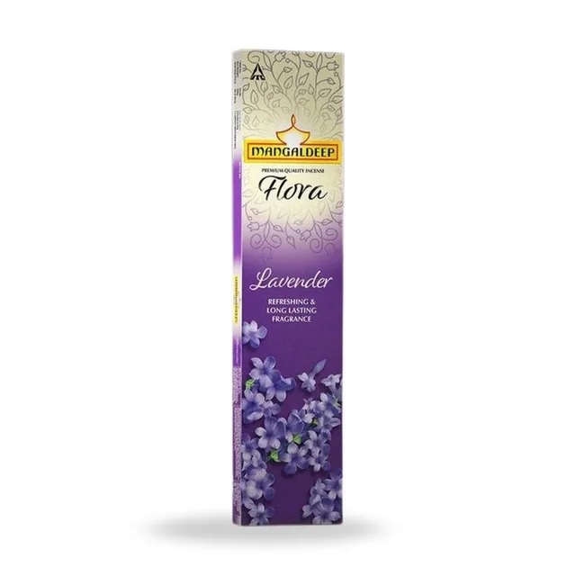 Mangaldeep Flora Lavender Incense Sticks-Agarbatti | Refreshing And Long Lasting Fragrance 14gm - Pooja Needs | Buy online on ZillyBuy