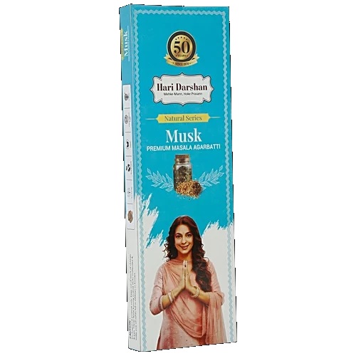 Hari Darshan Musk Premium Masala Incense Sticks/Agarbatti - Natural Fragrance, 60 g - Pooja Needs | Buy online on ZillyBuy