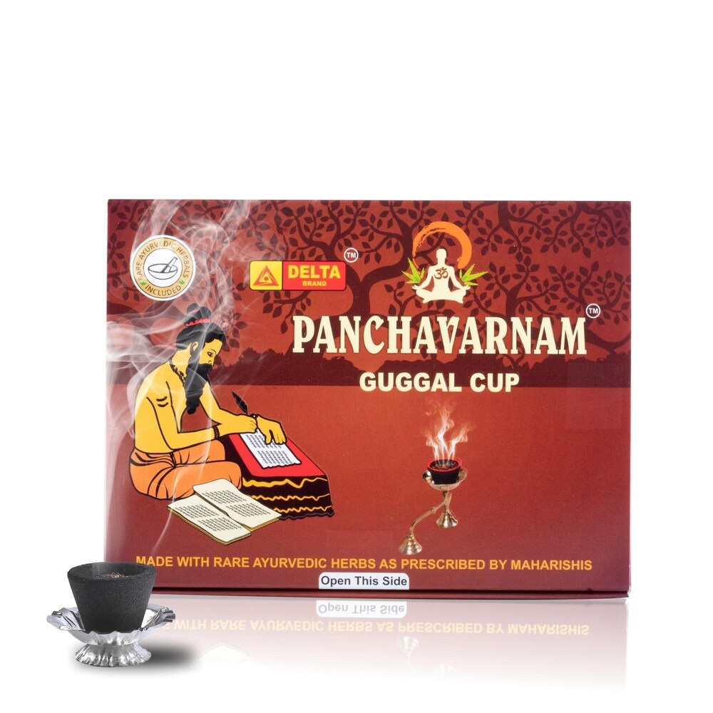 DELTA BRAND Panchavarnam Guggal Cup Box ( 12 Cups) - Pooja Needs | Buy online on ZillyBuy