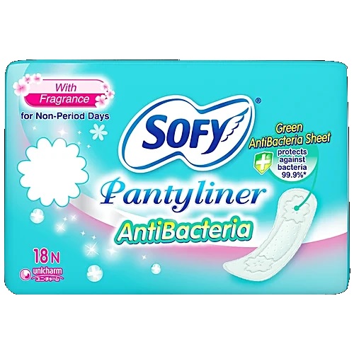 Sofy Anti-Bacteria Pantyliner, 18 pcs