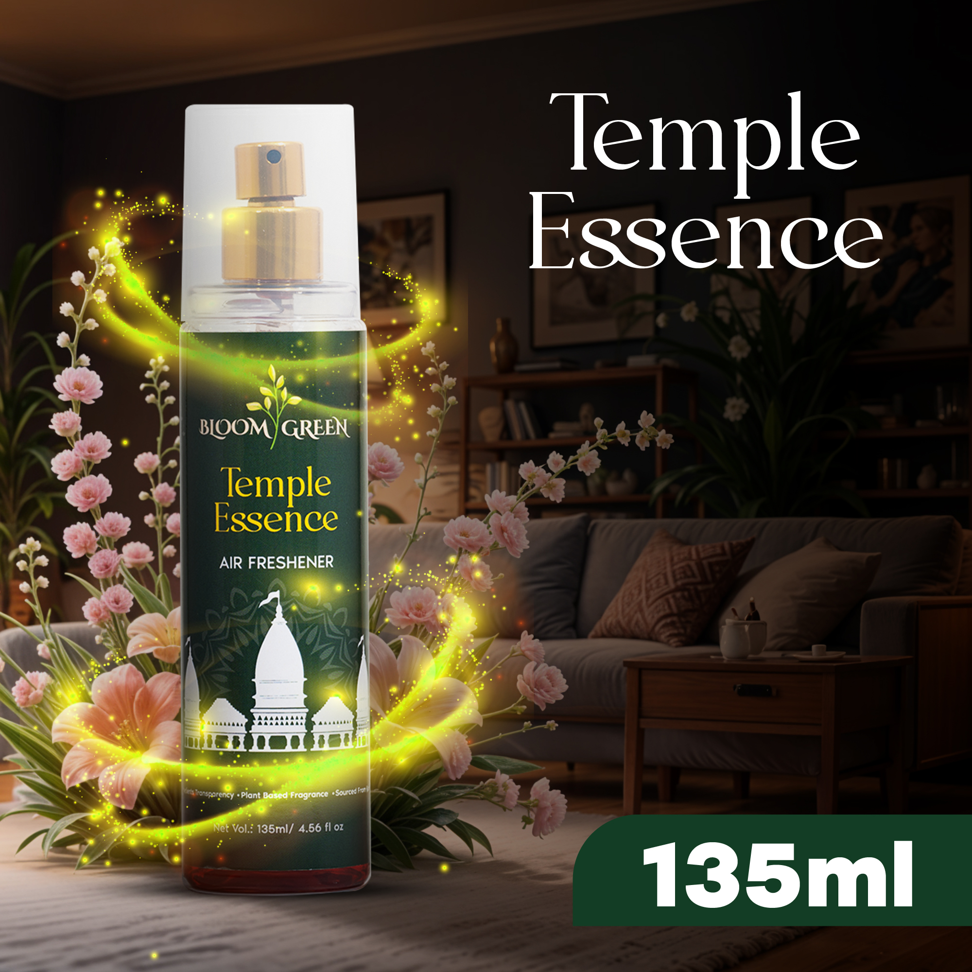 Temple Essence Room Freshener Spray - Sacred Woods Aroma - Fresheners and Repellents | Buy online on ZillyBuy