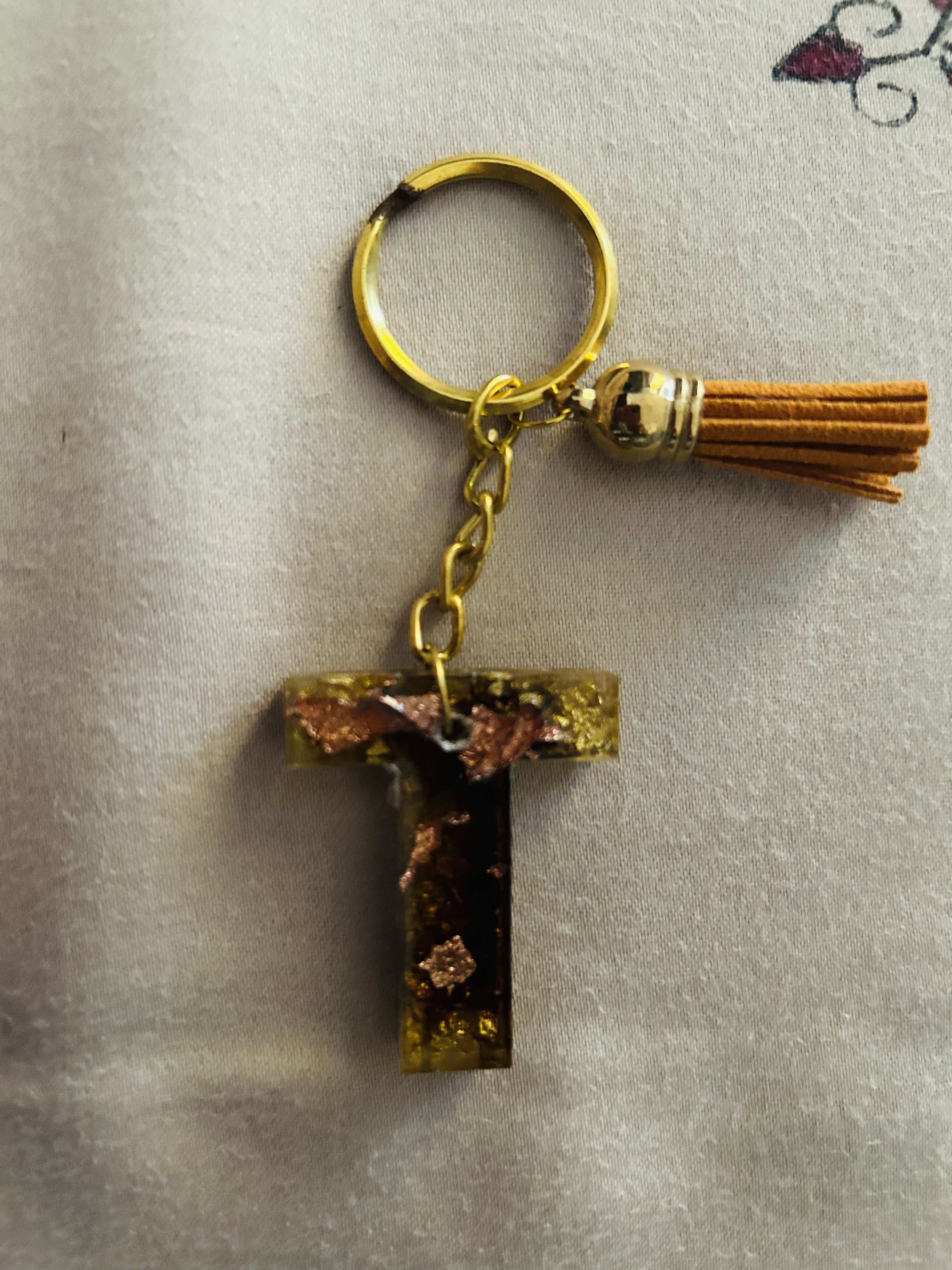 Resin alphabetical I keychain