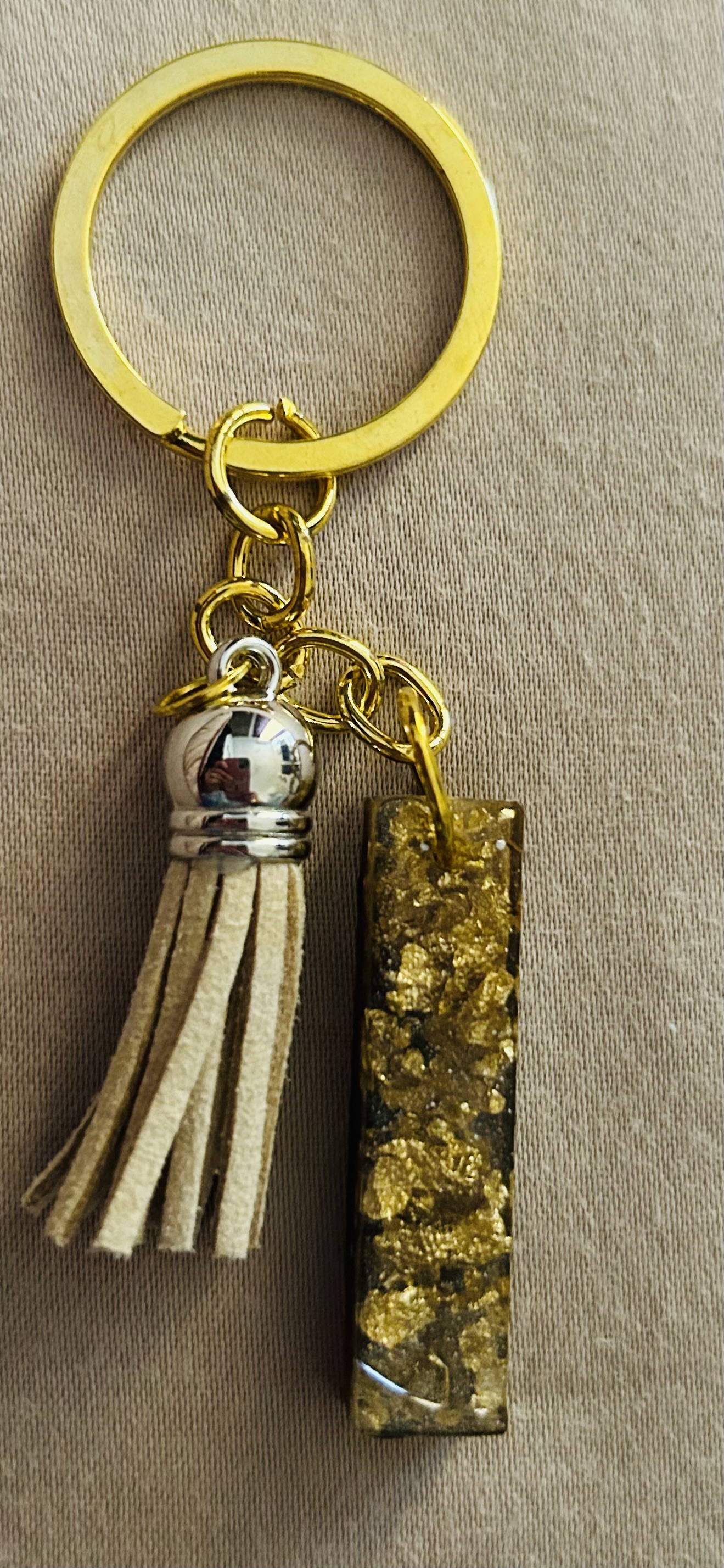 Resin keychain letter I