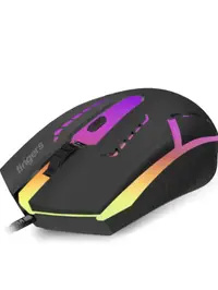 FINGERS BlazingHit Wired USB Mouse (Advanced Optical Technology with RGB Lights black