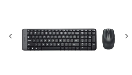 Logitech MK220 Compact Wireless Keyboard and Mouse Combo for Windows, 2.4 GHz Wireless with Unifying USB-Receiver black