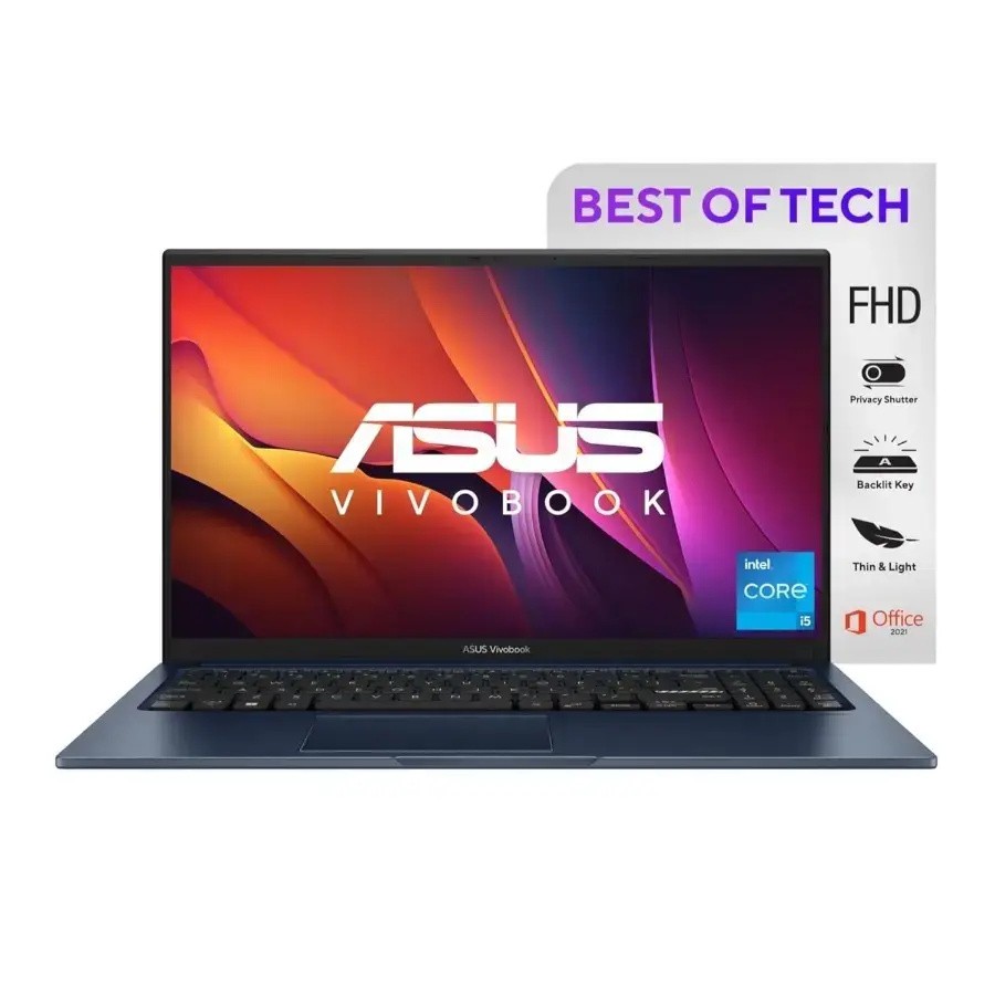 ASUS Vivobook 15, Intel Core i5-1235U 12th Gen, 15.6" (39.62 cm) FHD, Thin and Light Laptop (8GB RAM/512GB SSD/Win 11 astronaut blue