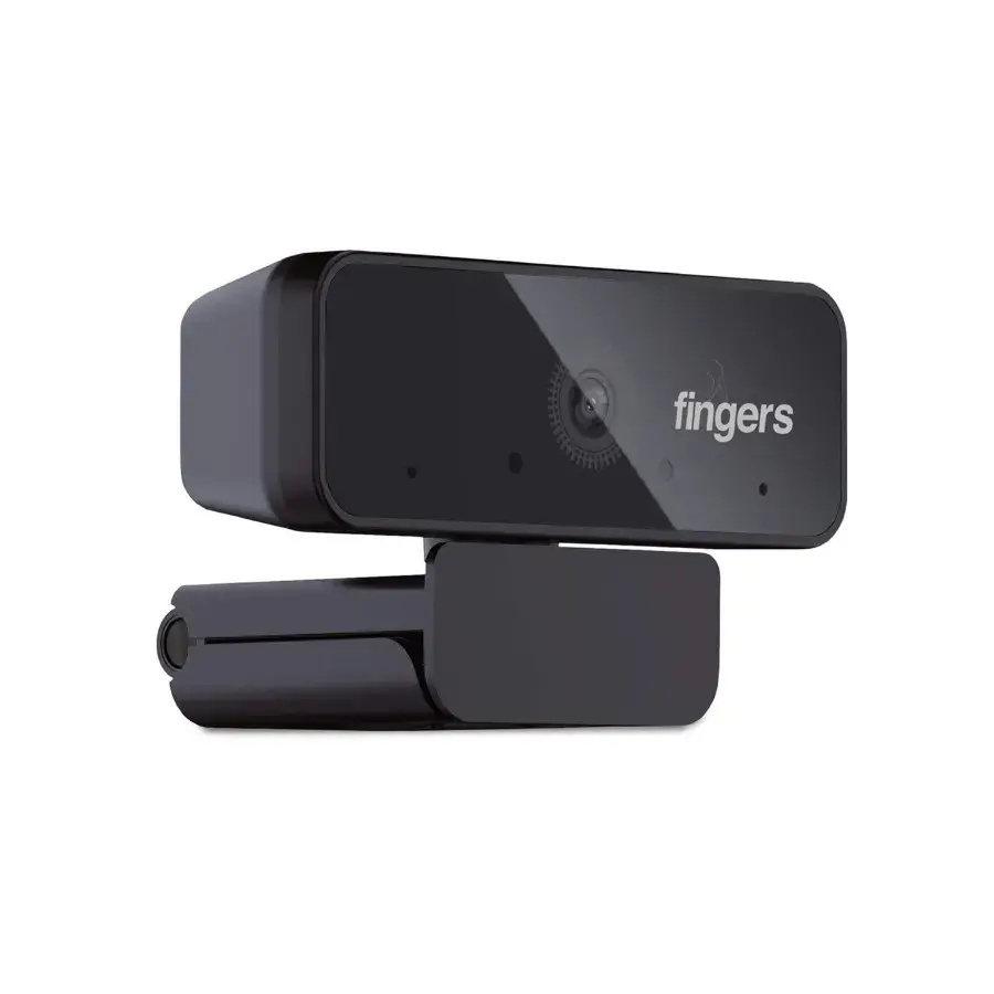 Fingers Webcam for Desktop Pcs and Laptops (1080p Wide Angle Lens, Black)
