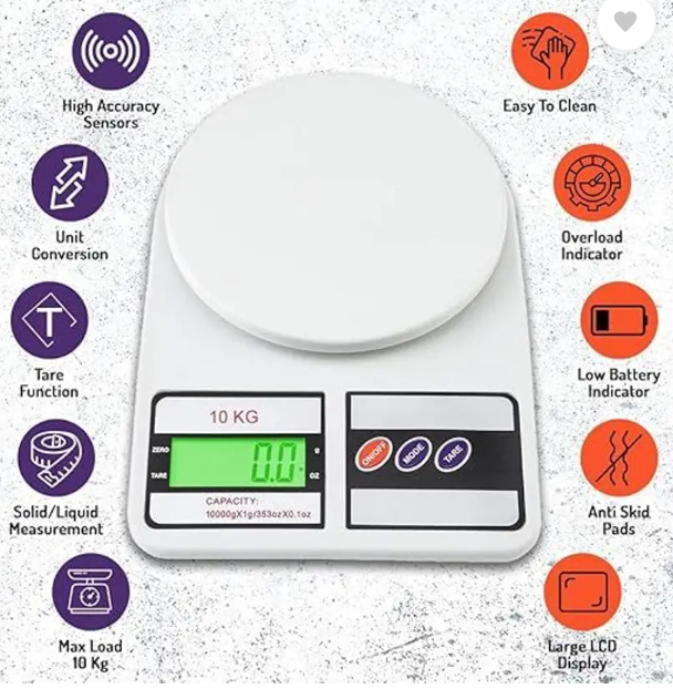Orld Digital Kitchen Food Weighing Scale Weighing Scale  (White) - Electricals | Buy online on ZillyBuy