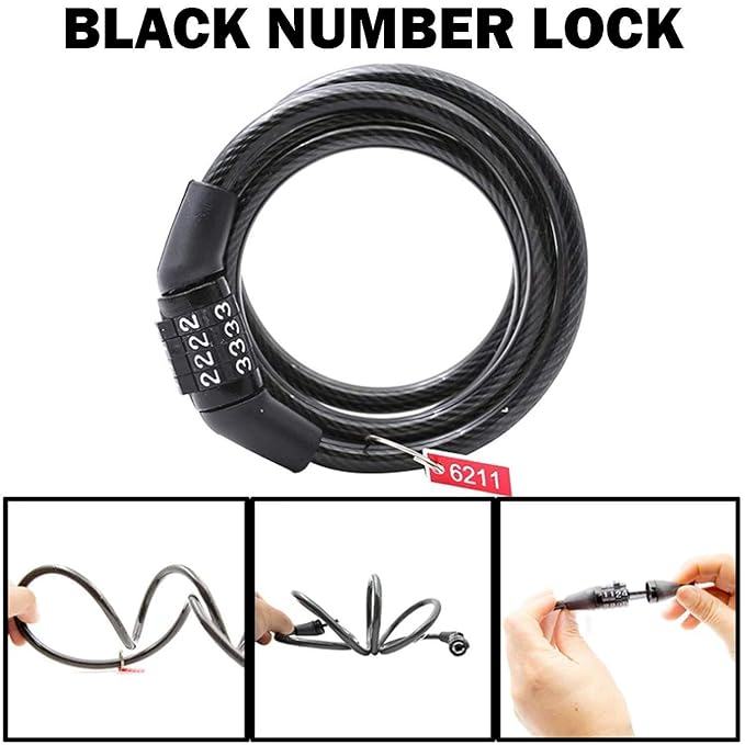 Orld Multipurpose Anti-Theft Steel Strong Cycle/Luggage/Helmet Security Number Lock Cycle Lock - Hardware, Tools and Home Safety | Buy online on ZillyBuy
