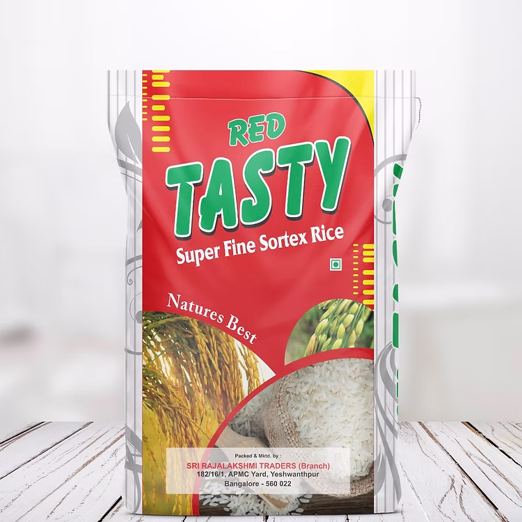 TASTY Red Sona Massori Steam rice 1 year old paddy 26 KG