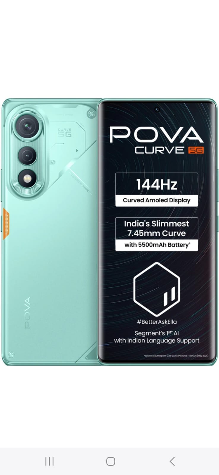 Tecno Pova Curve 5G (Neon Cyan, 128 GB) - Mobile Phone | Buy online on ZillyBuy
