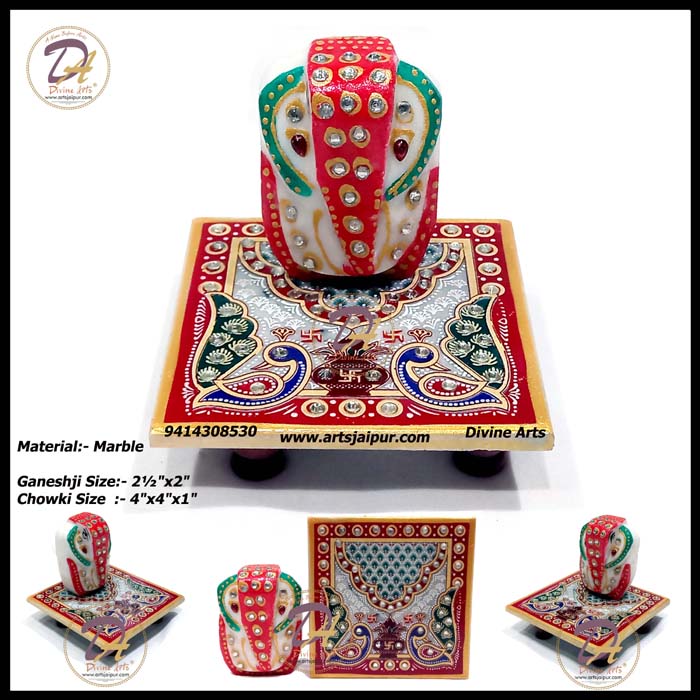 Marble Chowki Ganesha - Pooja Needs | Buy online on ZillyBuy