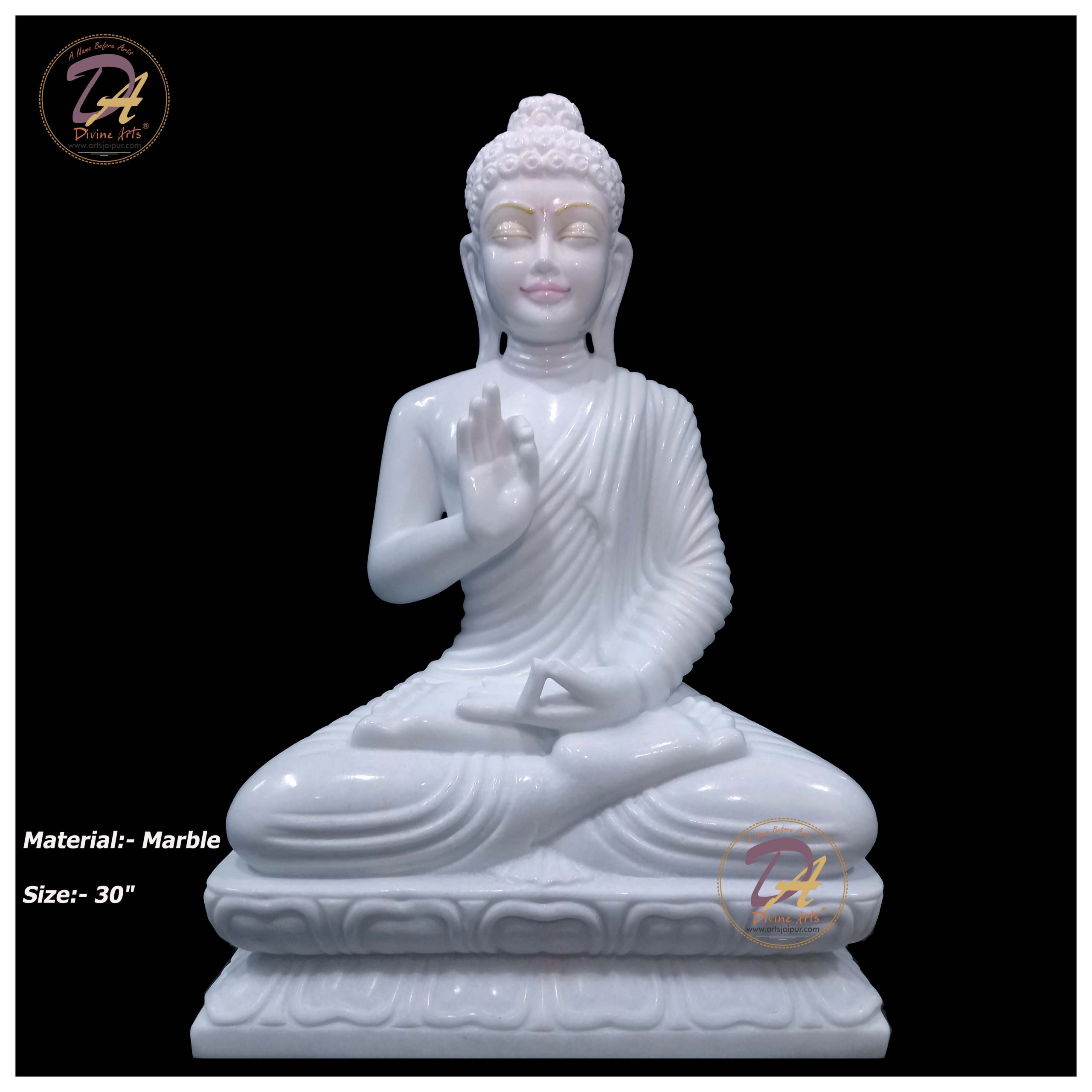 Marble Buddha Statue white