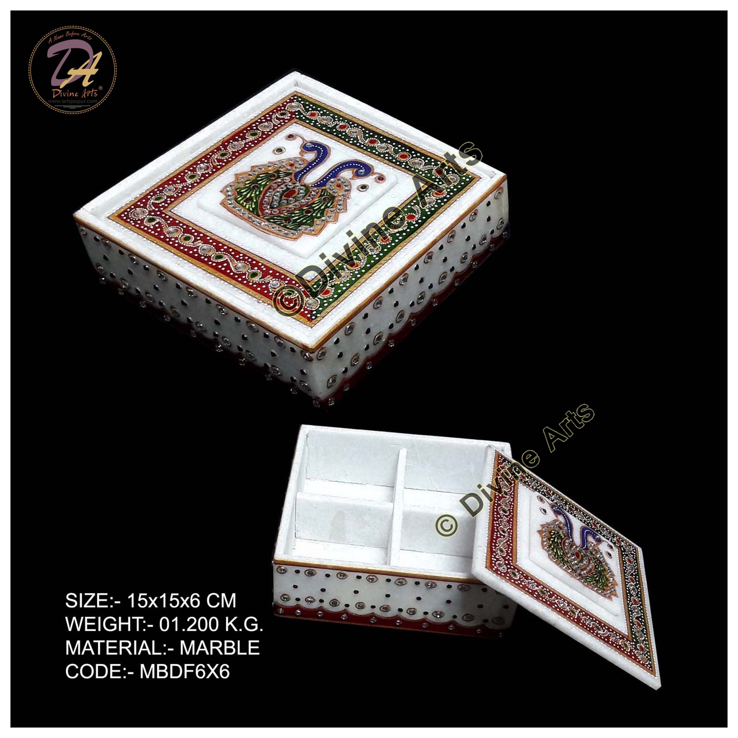 Marble Dry Fruit Box - Party and Festive Needs | Buy online on ZillyBuy