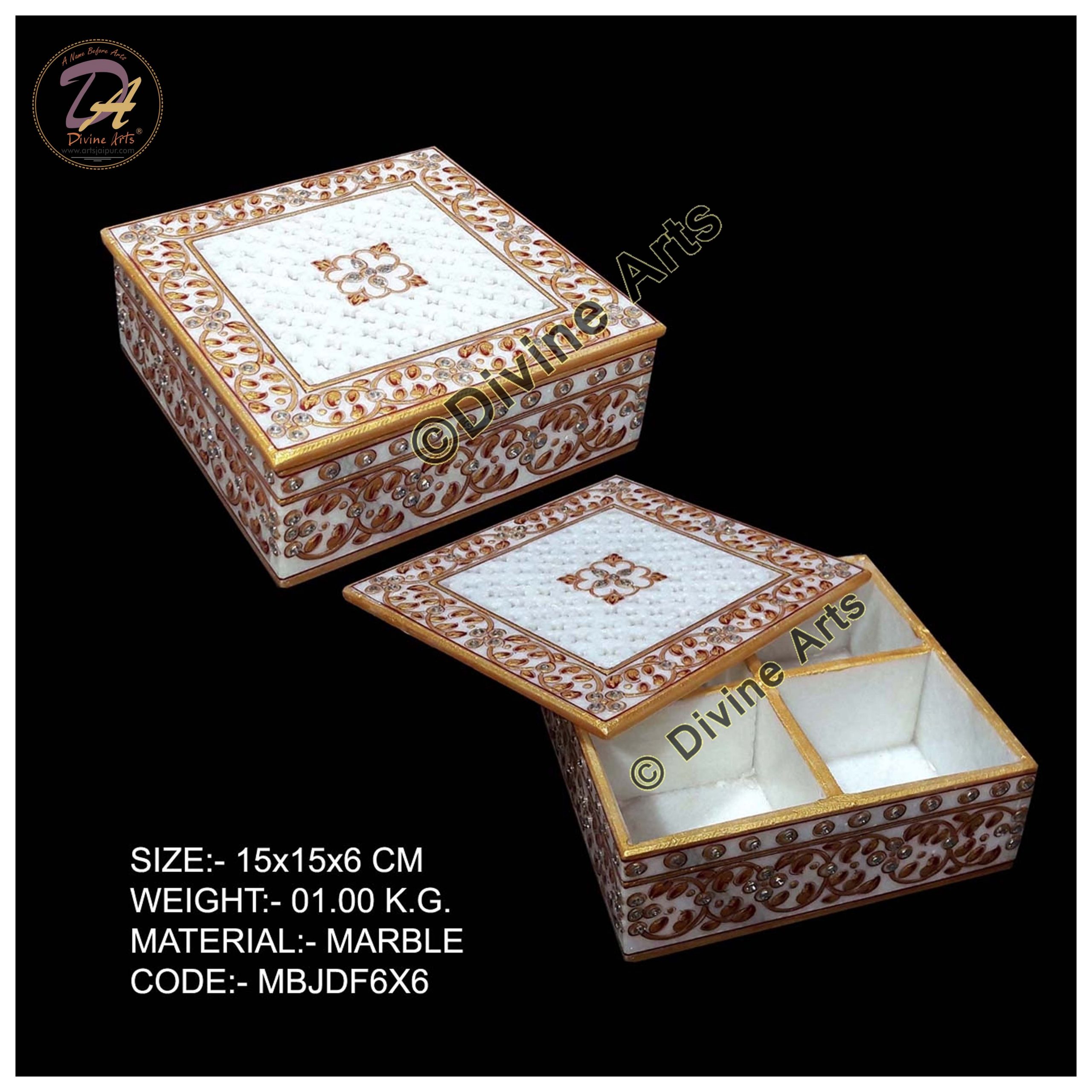 Marble Dry Fruit Box - Party and Festive Needs | Buy online on ZillyBuy