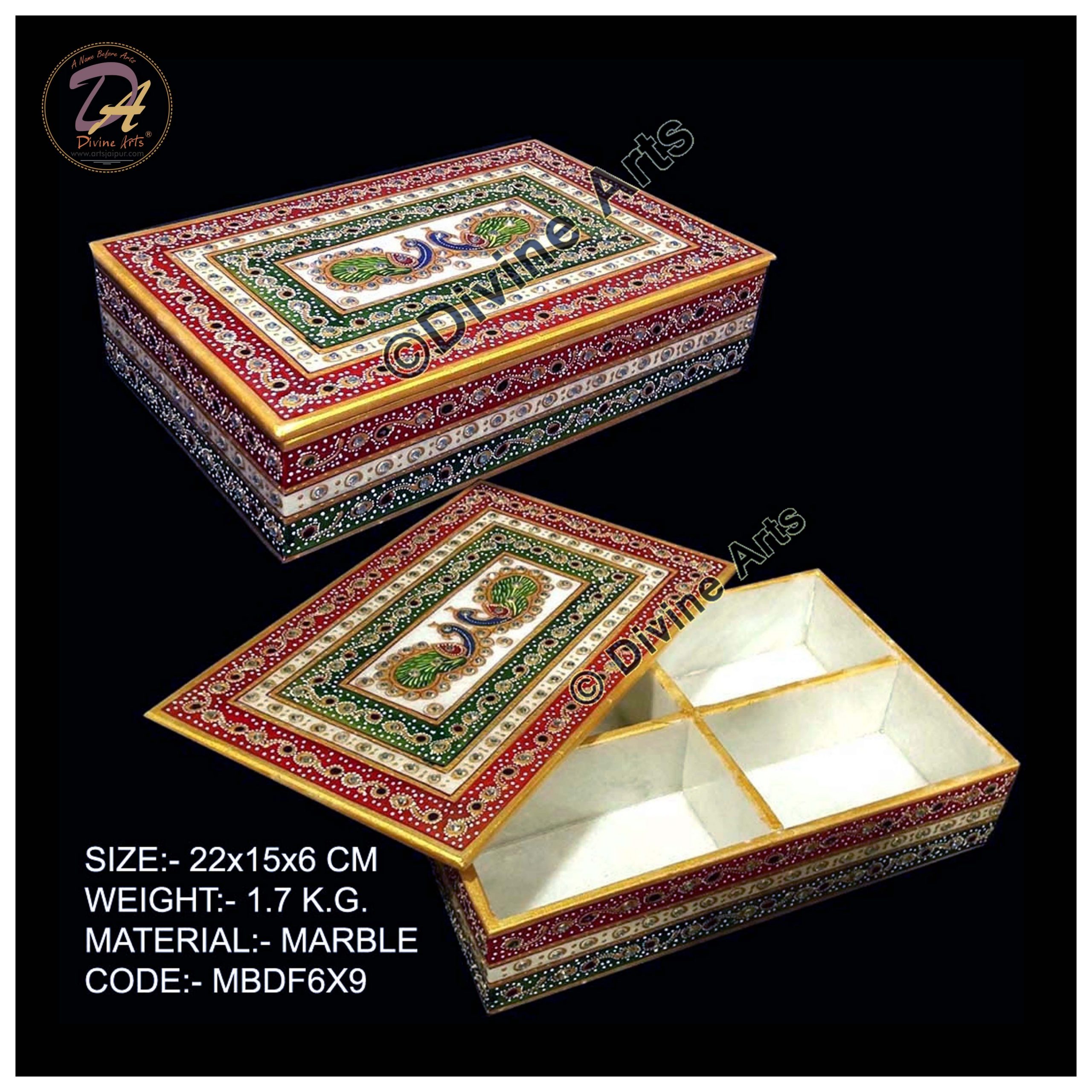 Marble Dry Fruit Box - Party and Festive Needs | Buy online on ZillyBuy