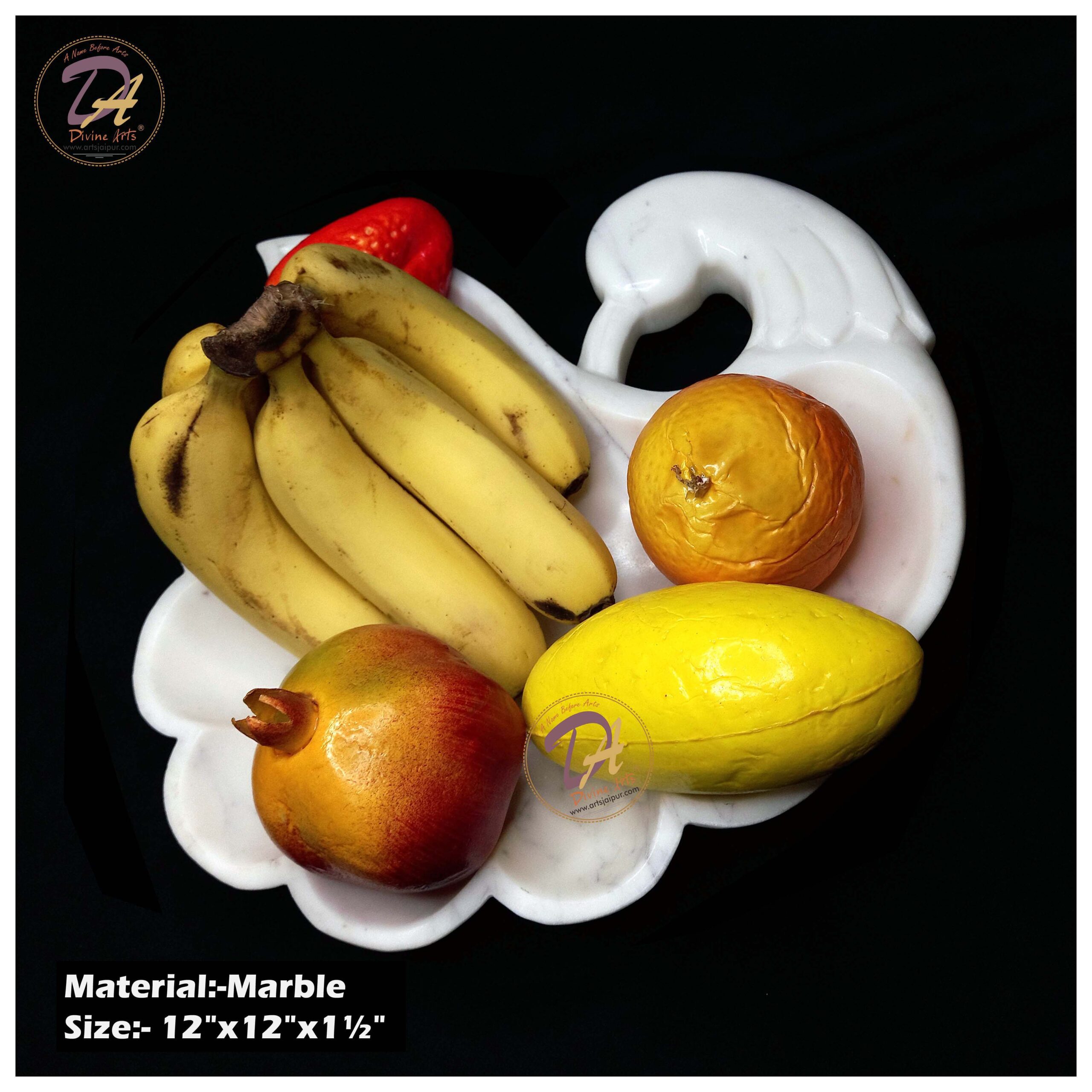 Marble Fruit Platter white
