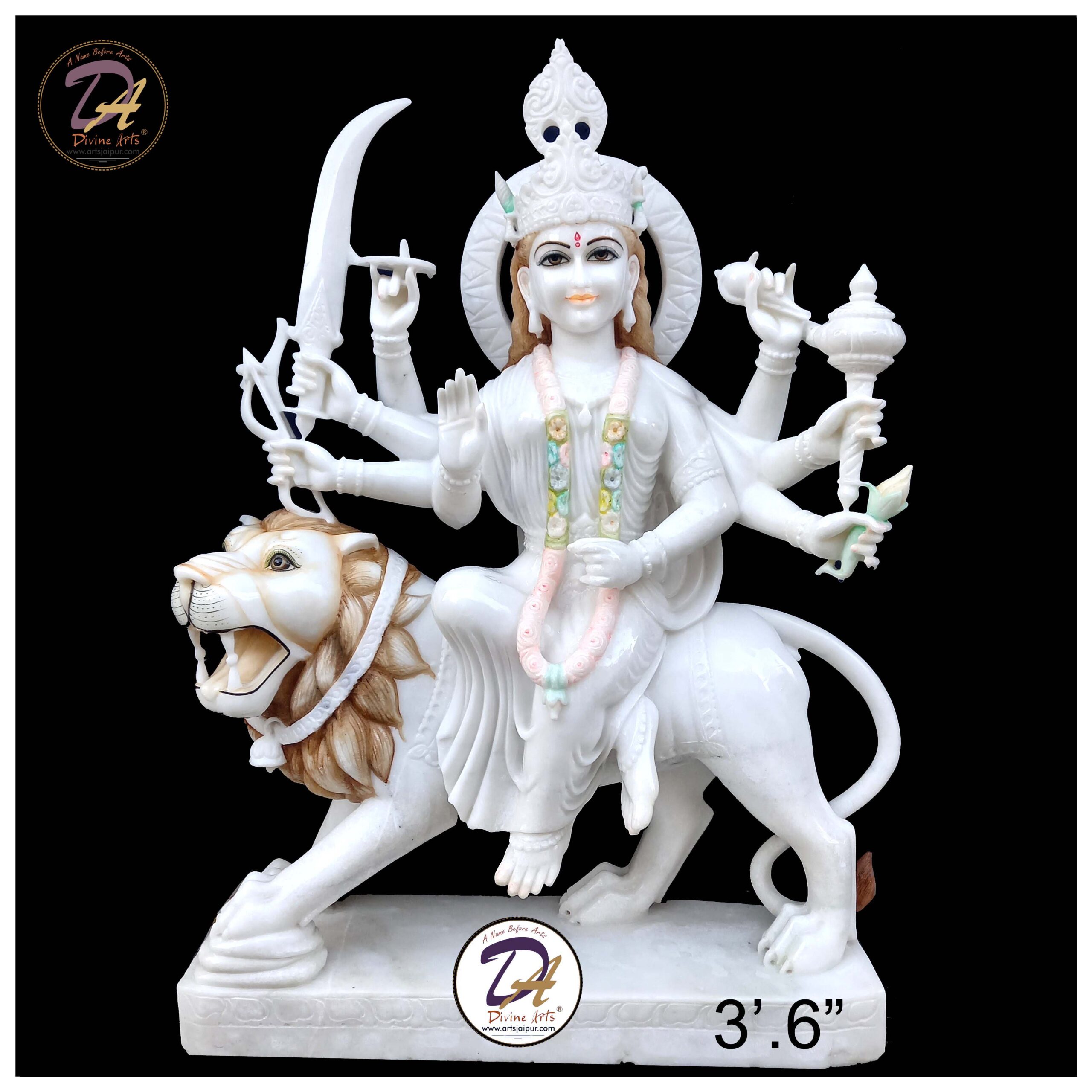 Durga Mata Murti white