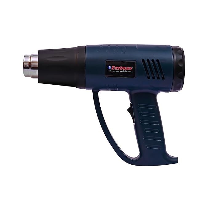 Eastman Heat Gun/Hot Air Gun With Temperature Setting, 2000 Watt Power with Two Airflow Speeds for Shrink Wrapping, Defrost Water Pipes, Color Blue EHG-8610I - Hardware, Tools and Home Safety | Buy online on ZillyBuy