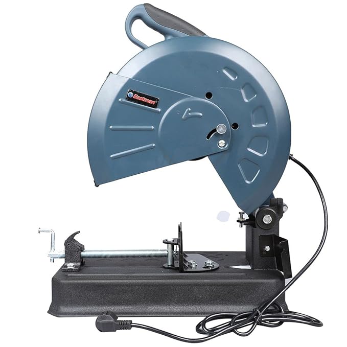 Eastman Heavy Duty Corded Electric Metal Cut Off Saw Machine 2400 W Power with 355 mm Wheel Dia 3800 Rpm, free Carbon Set with Solid Rigid Base (ECM-355A) - Hardware, Tools and Home Safety | Buy online on ZillyBuy