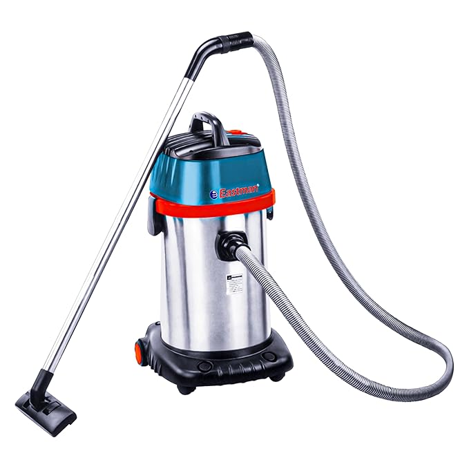 Eastman Wet & Dry Vacuum Cleaner with Huge 30 litres Tank Capacity, 1000W and 20 KPa Suction Power for Home and Industrial use with Blower Function, Stainless Steel Body (Black/Red/Blue/Steel) EVC-030 - Hardware, Tools and Home Safety | Buy online on ZillyBuy