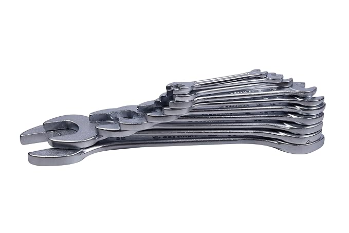 Eastman Doe Jaw Spanners - Crv Set Of 12Pcs, Kit-03-120MH, Chrome Vanadium Steel, Chrome Plated, Chrome Finished Double Sided Open End Wrench, Wrench Set Tools (E-2001) - Hardware, Tools and Home Safety | Buy online on ZillyBuy