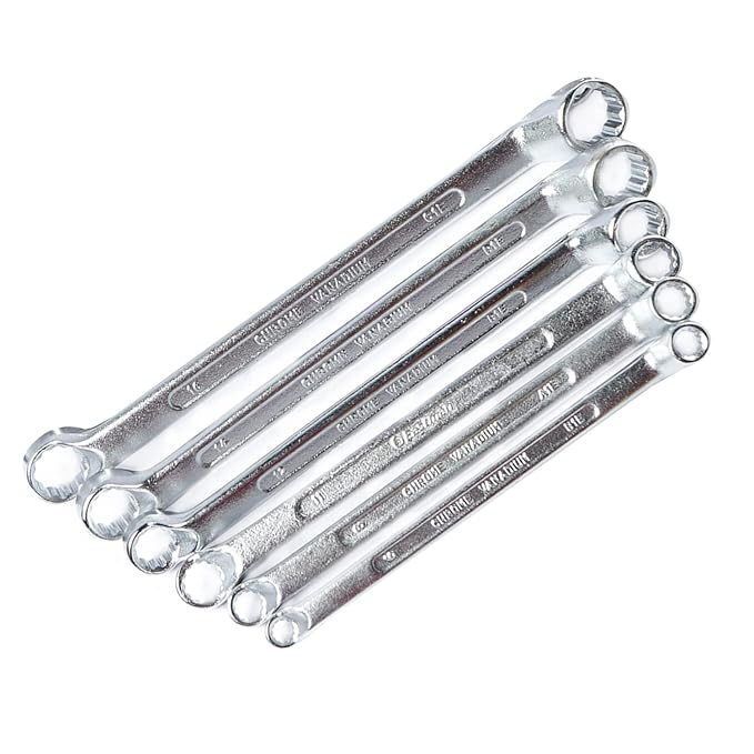 Eastman Bi Hexagonal Ring Spanners Set with Maxi-Drive system- Shallow Offset - Crv Set Of 6Pcs, Kit-06-60MH, Chrome Vanadium Steel, Chrome Plated Wrench Set Tools (E-2006) - Hardware, Tools and Home Safety | Buy online on ZillyBuy