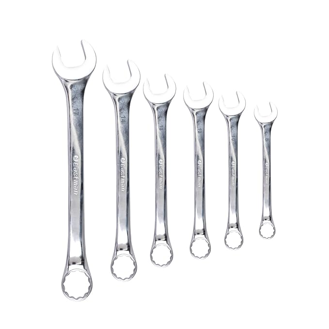 Eastman Combination Spanners - Recessed Panel, Kit-04-60M, Chrome Vanadium Steel, Chrome Plated Set of 6 pcs, Ring Spanner Set Wrench Set Tools (E-2004) - Hardware, Tools and Home Safety | Buy online on ZillyBuy