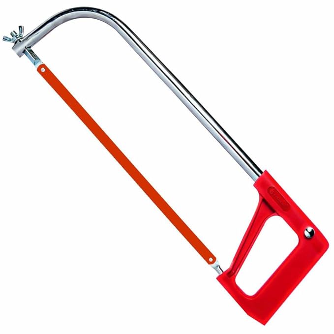 Eastman Hacksaw Frame 12 Inch Set Of 1Pcs, Powder Coated, Tubular Type BCP Frame Aari Cutter Saw Blade Cutting OF Wood, Pipe and Metal Red Color (E-2264) - Hardware, Tools and Home Safety | Buy online on ZillyBuy
