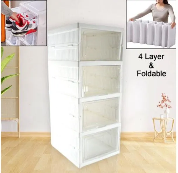 4 layer Foldable Organiser alabaster