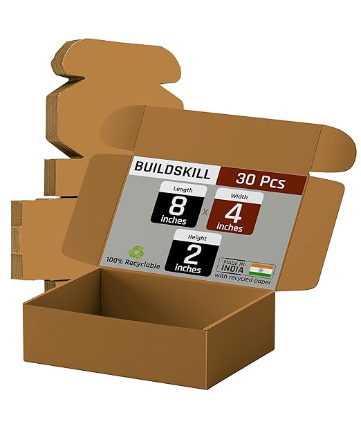 Mailer Box 8X4X2 (Pack of 30) Brown - Hardware, Tools and Home Safety | Buy online on ZillyBuy