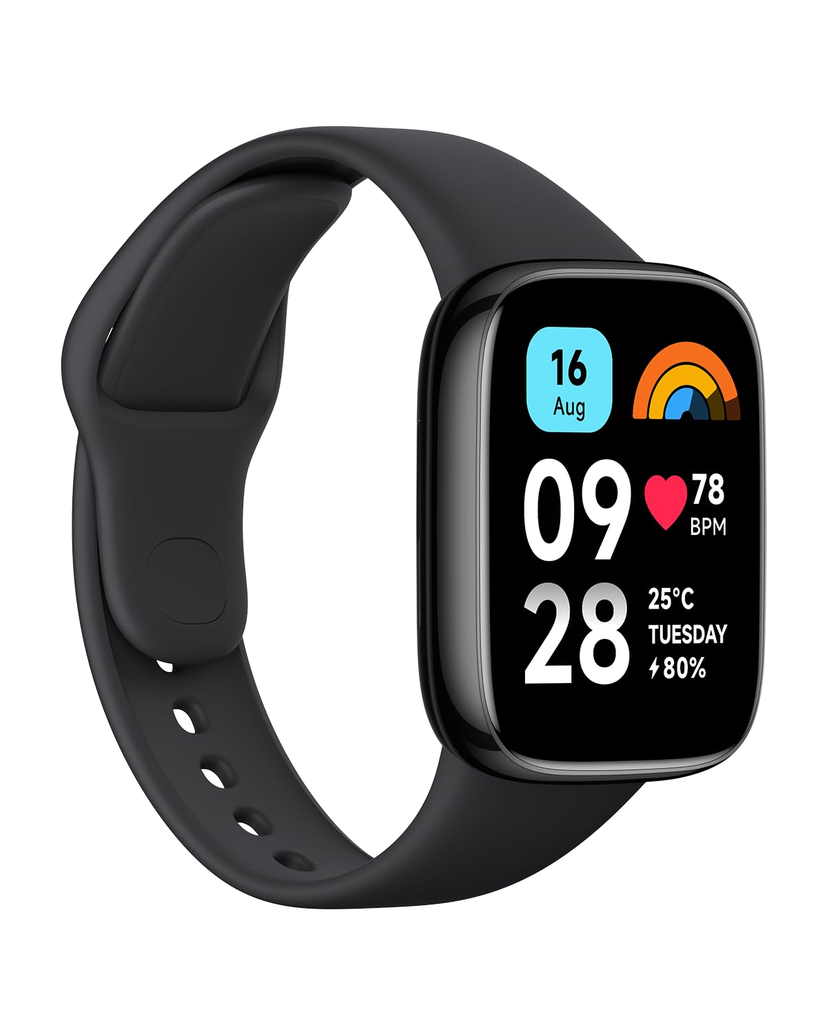 Xiaomi Redmi Smart Watch 3 Active Black| 1.83 Inch Big LCD Display, 5ATM Water Resistant, 12 Days Battery Life, GPS, 100+ Workout Mode, Heart Rate Monitor, Full Scale Fitness Tracking.
