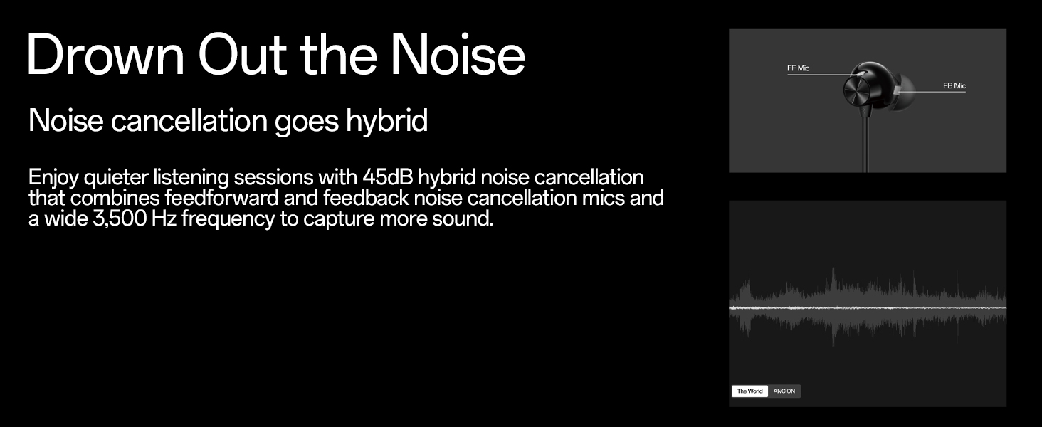 OnePlus Bullets Wireless Z2 ANC  Neckband with Active Noise Cancellation (IP55 Water Resistant, Upto 28 Hours Playback, Booming Black)
