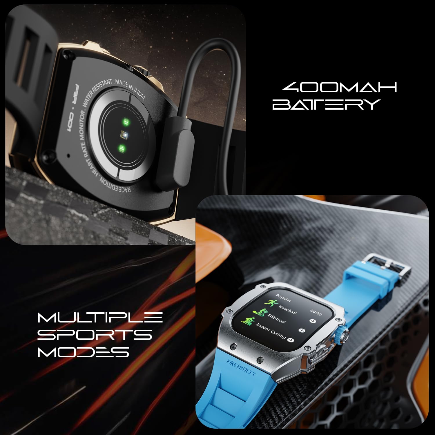 Fire-Boltt Ashphalt Smartwatch | 1.91" Display | BT Calling