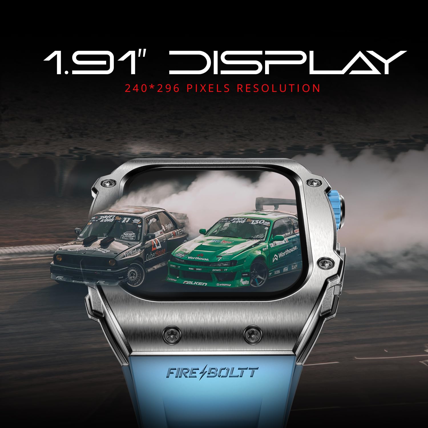 Fire-Boltt Ashphalt Smartwatch | 1.91" Display | BT Calling