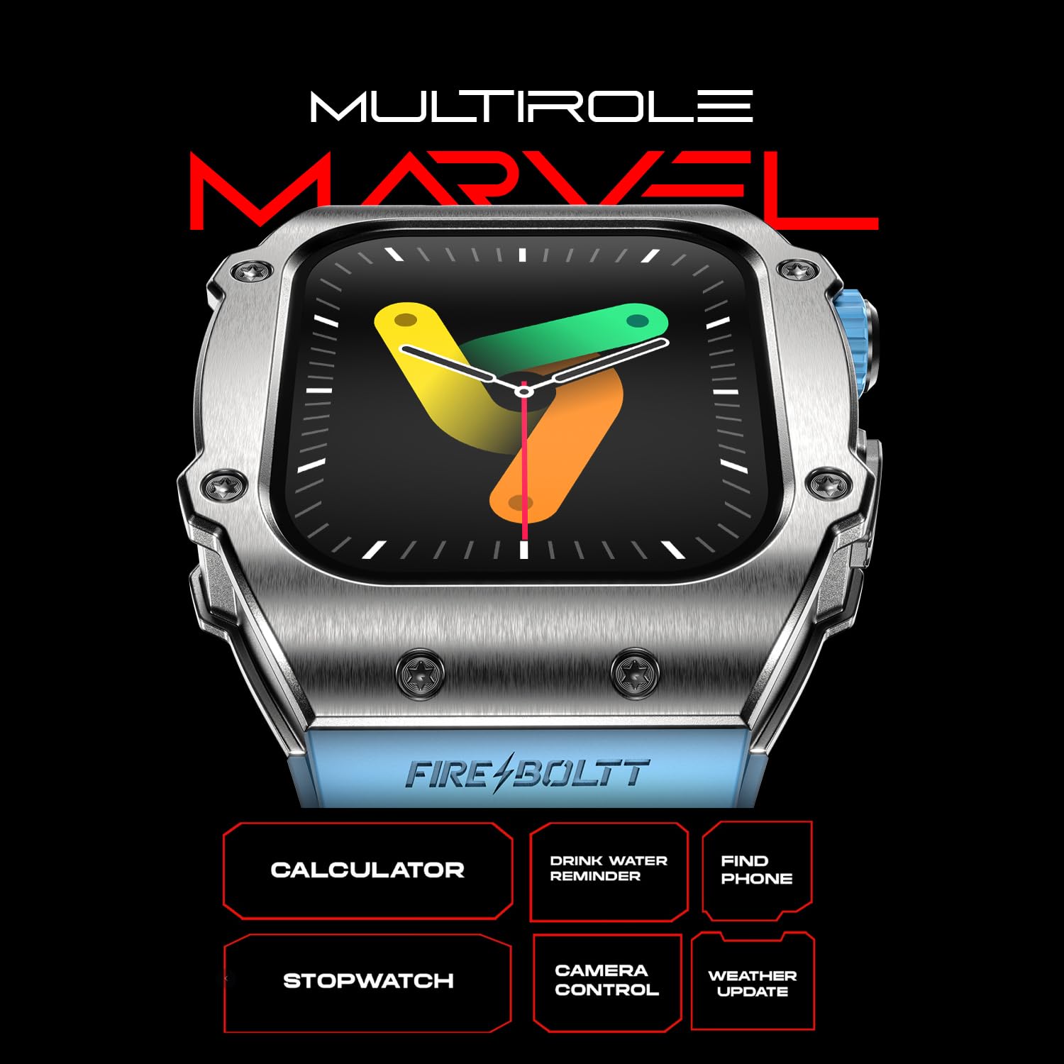 Fire-Boltt Ashphalt Smartwatch | 1.91" Display | BT Calling
