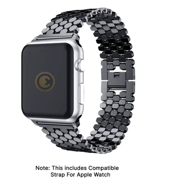 Rebel - Stainless Steel Bracelets Apple Watch Strap - Black  Size 42 MM - Watch Strap Band | Buy online on ZillyBuy