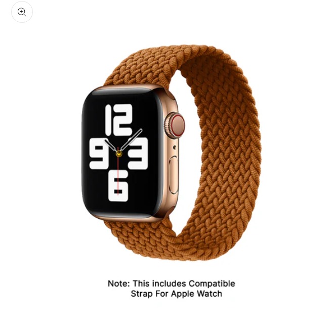 Artistic Braided Nylon Apple Watch Loop - Brown 49 MM - Watch Strap Band | Buy online on ZillyBuy