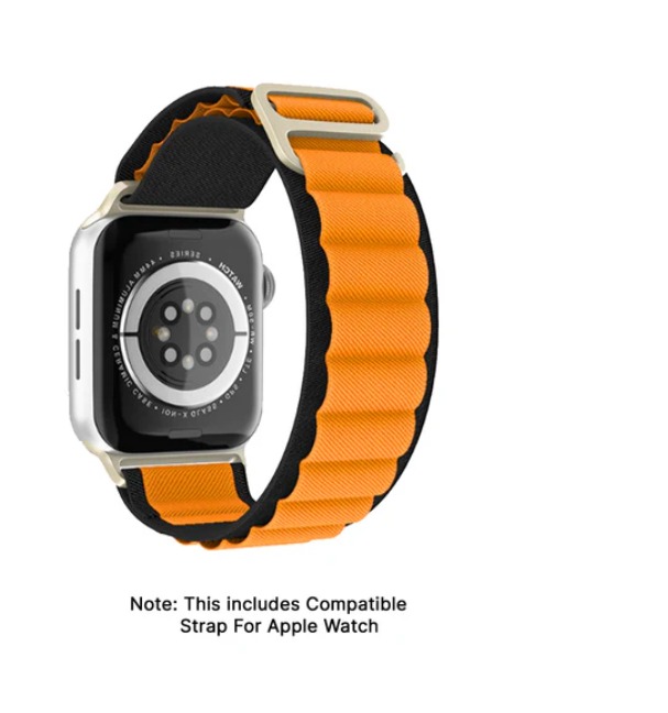 Alpine - Signature Style Apple Watch Strap - Orange 49 MM - Watch Strap Band | Buy online on ZillyBuy
