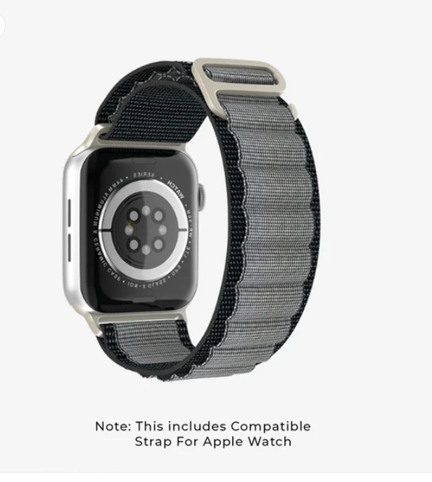 Paris - Signature Style Apple Watch Strap - Gray 49 MM - Watch Strap Band | Buy online on ZillyBuy