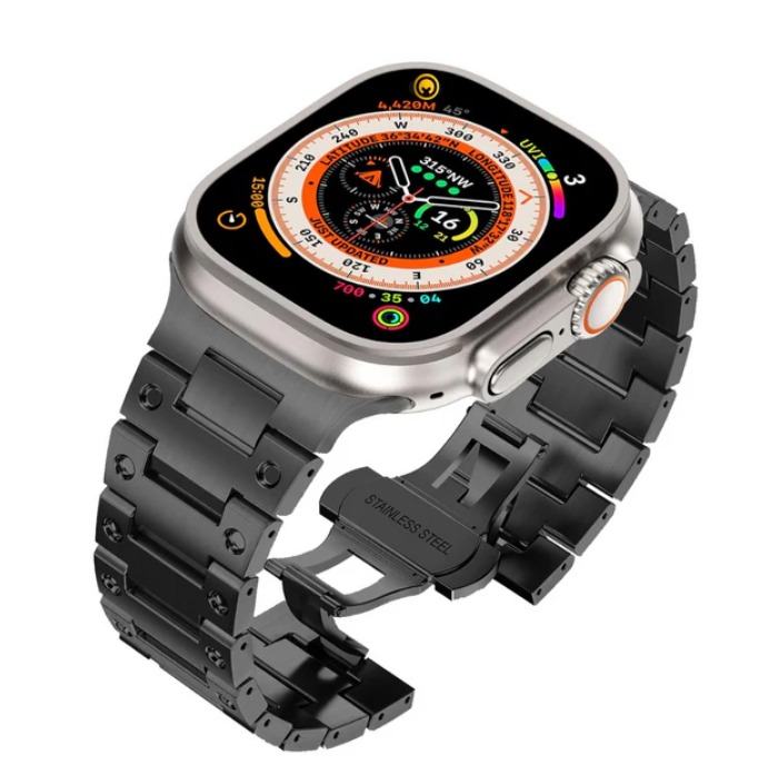 Virat - Stainless Steel Apple Watch Strap 45 MM - Watch Strap Band | Buy online on ZillyBuy