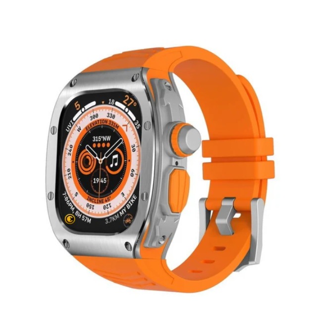 Indian - Luxury Band with Titanium Case - Orange - Watch Strap Band | Buy online on ZillyBuy