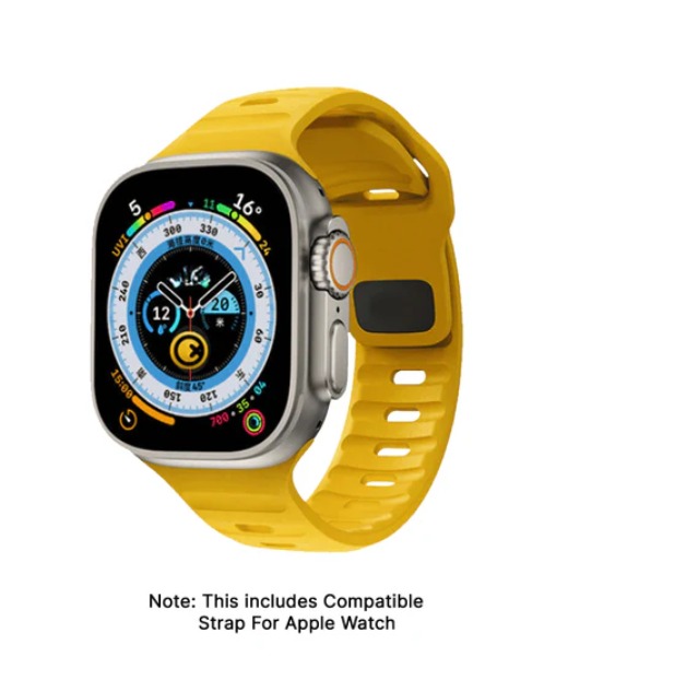 Yahoo - Magnetic Soft Silicone Strap For Ultra 2 & 1 - Yellow 49 MM - Watch Strap Band | Buy online on ZillyBuy