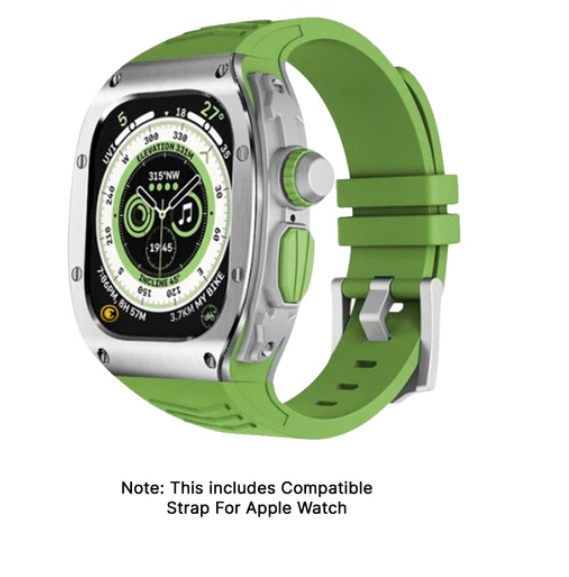Earth - Luxury Titanium Stainless Steel Case Watch Strap - Green - Watch Strap Band | Buy online on ZillyBuy