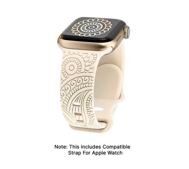 Hilton - Engraved Pattern Watch Strap for Stylish Girls - Starlight 41 MM - Watch Strap Band | Buy online on ZillyBuy