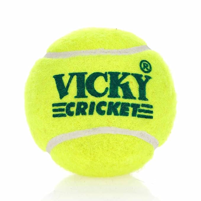 Vicky Rubber Tennis Cricket Ball, (Yellow) Standard size pack of 6 - Toys and Games | Buy online on ZillyBuy